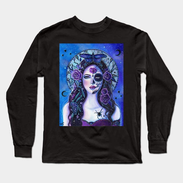 Day of the dead art By Renee Lavoie Long Sleeve T-Shirt by ReneeLLavoie